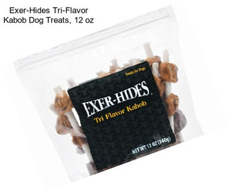 Exer-Hides Tri-Flavor Kabob Dog Treats, 12 oz