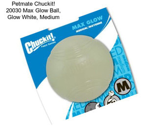 Petmate Chuckit! 20030 Max Glow Ball, Glow White, Medium