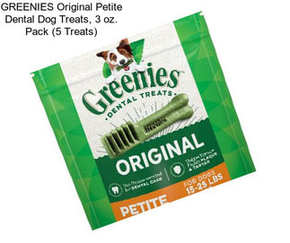 GREENIES Original Petite Dental Dog Treats, 3 oz. Pack (5 Treats)