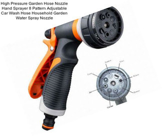 High Pressure Garden Hose Nozzle Hand Sprayer 8 Pattern Adjustable Car Wash Hose Household Garden Water Spray Nozzle
