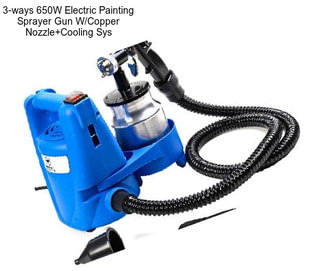 3-ways 650W Electric Painting Sprayer Gun W/Copper Nozzle+Cooling Sys
