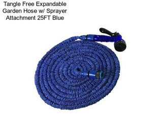 Tangle Free Expandable Garden Hose w/ Sprayer Attachment 25FT Blue