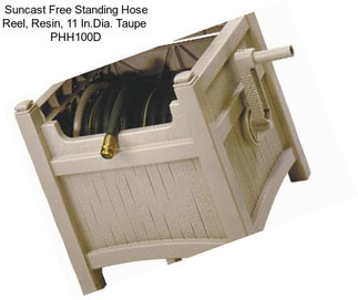 Suncast Free Standing Hose Reel, Resin, 11 In.Dia. Taupe  PHH100D