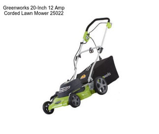 Greenworks 20-Inch 12 Amp Corded Lawn Mower 25022