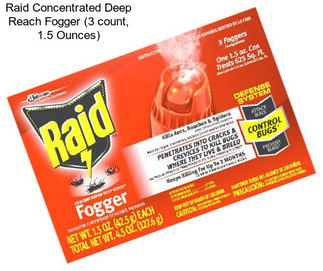 Raid Concentrated Deep Reach Fogger (3 count, 1.5 Ounces)