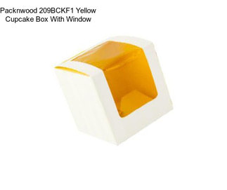 Packnwood 209BCKF1 Yellow Cupcake Box With Window