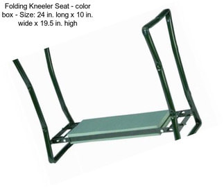 Folding Kneeler Seat - color box - Size: 24 in. long x 10 in. wide x 19.5 in. high