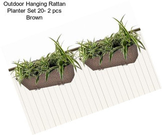 Outdoor Hanging Rattan Planter Set 20\