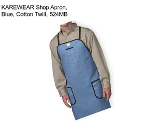 KAREWEAR Shop Apron, Blue, Cotton Twill, 524MB