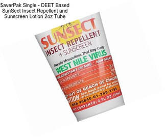 $averPak Single - DEET Based SunSect Insect Repellent and Sunscreen Lotion 2oz Tube