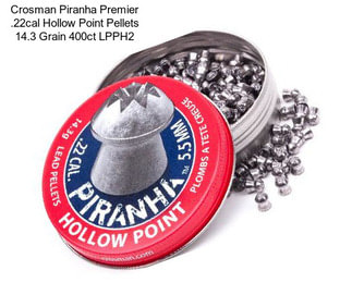 Crosman Piranha Premier .22cal Hollow Point Pellets 14.3 Grain 400ct LPPH2