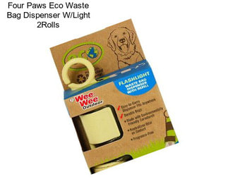 Four Paws Eco Waste Bag Dispenser W/Light 2Rolls