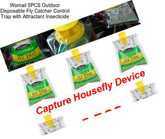 Womail 5PCS Outdoor Disposable Fly Catcher Control Trap with Attractant Insecticide