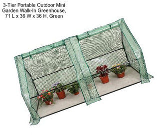 3-Tier Portable Outdoor Mini Garden Walk-In Greenhouse, 71\