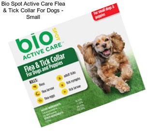 Bio Spot Active Care Flea & Tick Collar For Dogs - Small