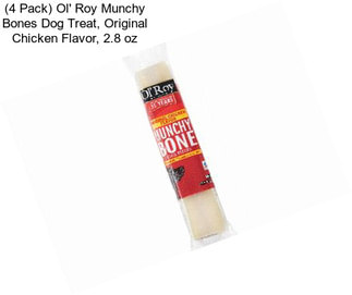 (4 Pack) Ol\' Roy Munchy Bones Dog Treat, Original Chicken Flavor, 2.8 oz