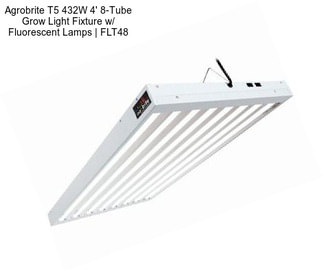 Agrobrite T5 432W 4\' 8-Tube Grow Light Fixture w/ Fluorescent Lamps | FLT48