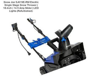 Snow Joe SJ619E-RM Electric Single Stage Snow Thrower | 18-Inch | 14.5 Amp Motor | LED Lights (Refurbished)