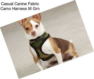Casual Canine Fabric Camo Harness M Grn