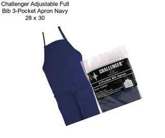 Challenger Adjustable Full Bib 3-Pocket Apron Navy 28\