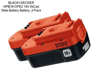 BLACK+DECKER HPB18-OPE2 18V NiCad Slide Battery Battery, 2-Pack