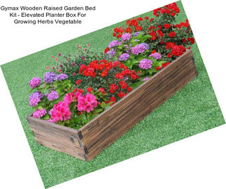 Gymax Wooden Raised Garden Bed Kit - Elevated Planter Box For Growing Herbs Vegetable