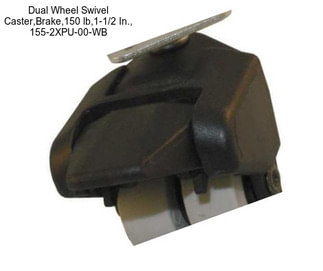 Dual Wheel Swivel Caster,Brake,150 lb,1-1/2 In., 155-2XPU-00-WB