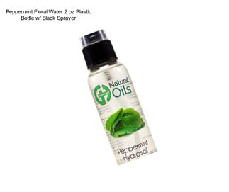 Peppermint Floral Water 2 oz Plastic Bottle w/ Black Sprayer