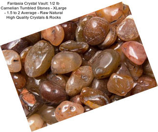 Fantasia Crystal Vault: 1/2 lb Carnelian Tumbled Stones - XLarge - 1.5\
