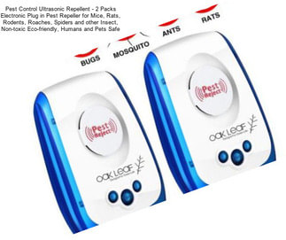 Pest Control Ultrasonic Repellent - 2 Packs Electronic Plug in Pest Repeller for Mice, Rats, Rodents, Roaches, Spiders and other Insect, Non-toxic Eco-friendly, Humans and Pets Safe