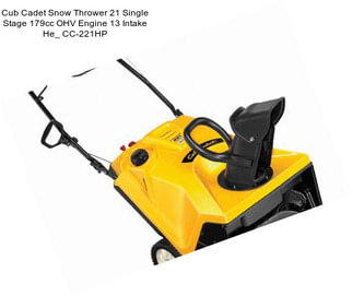 Cub Cadet Snow Thrower 21\