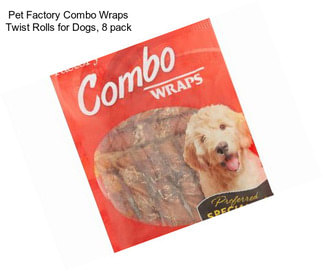 Pet Factory Combo Wraps Twist Rolls for Dogs, 8 pack