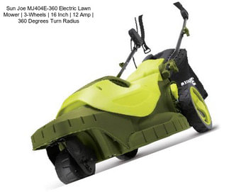 Sun Joe MJ404E-360 Electric Lawn Mower | 3-Wheels | 16 Inch | 12 Amp | 360 Degrees Turn Radius