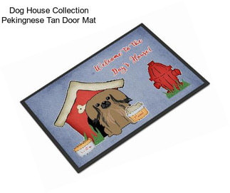 Dog House Collection Pekingnese Tan Door Mat