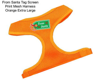 From Santa Tag Screen Print Mesh Harness Orange Extra Large