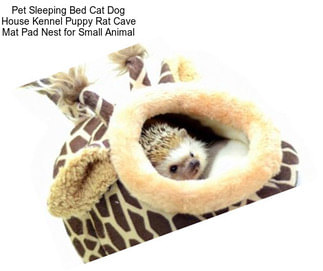 Pet Sleeping Bed Cat Dog House Kennel Puppy Rat Cave Mat Pad Nest for Small Animal
