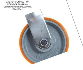CASTER CONNECTION CDP-G-24 Rigid Plate Caster,Polyurethane,2300 lb. G9415341