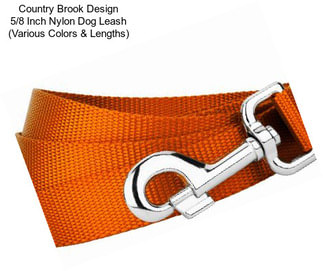 Country Brook Design 5/8 Inch Nylon Dog Leash (Various Colors & Lengths)