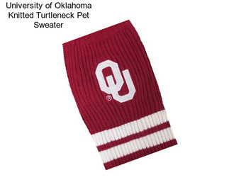 University of Oklahoma Knitted Turtleneck Pet Sweater