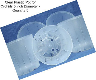 Clear Plastic Pot for Orchids 5 inch Diameter - Quantity 5