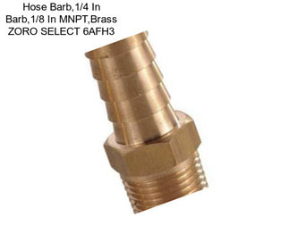 Hose Barb,1/4 In Barb,1/8 In MNPT,Brass ZORO SELECT 6AFH3