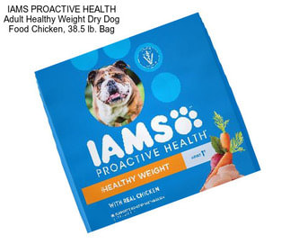 IAMS PROACTIVE HEALTH Adult Healthy Weight Dry Dog Food Chicken, 38.5 lb. Bag