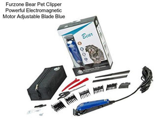 Furzone Bear Pet Clipper Powerful Electromagnetic Motor Adjustable Blade Blue