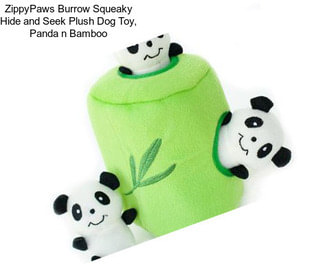 ZippyPaws Burrow Squeaky Hide and Seek Plush Dog Toy, Panda n Bamboo