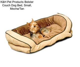 K&H Pet Products Bolster Couch Dog Bed, Small, Mocha/Tan