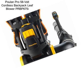 Poulan Pro 58-Volt Cordless Backpack Leaf Blower PRBP675i