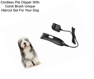 Cordless Pet Clipper With Comb Brush Unique Haircut Set For Your Dog