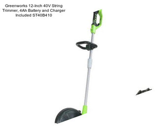 Greenworks 12-Inch 40V String Trimmer, 4Ah Battery and Charger Included ST40B410