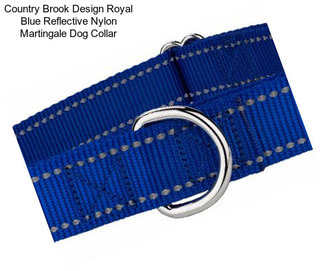 Country Brook Design Royal Blue Reflective Nylon Martingale Dog Collar