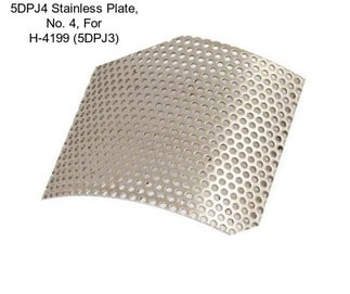 5DPJ4 Stainless Plate, No. 4, For H-4199 (5DPJ3)
